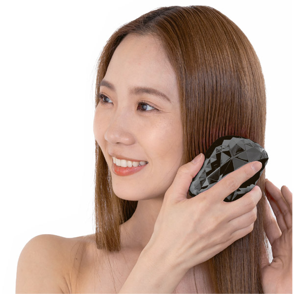 U-ni ダイヤカットヘアブラシ グロッシーホワイト